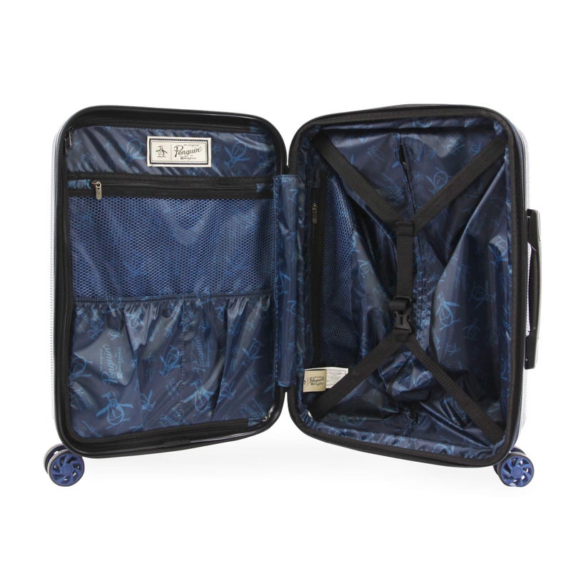 Original Penguin Crimson 21" Hardside Carry-on Spinner Luggage,Telescoping Handles, Metallic Blue, One Size - Image 4